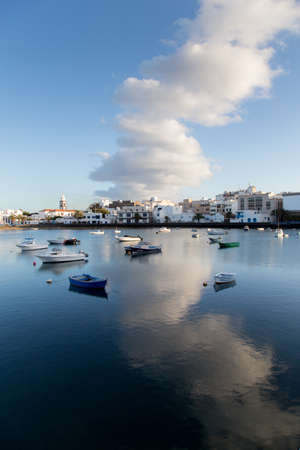 Charco san gines. Lanzarote. Canary Islands. Boats. Canary Islands. Boats.のeditorial素材