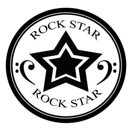 Stamp with text rock star inside, vector illustrationのイラスト素材