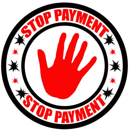 Stamp with text stop payment inside, vector illustrationのイラスト素材