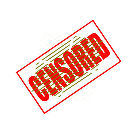 Stamp with word censored inside, illustrationのイラスト素材