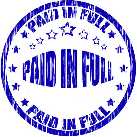 Stamp with text paid in full inside, vector illustrationのイラスト素材