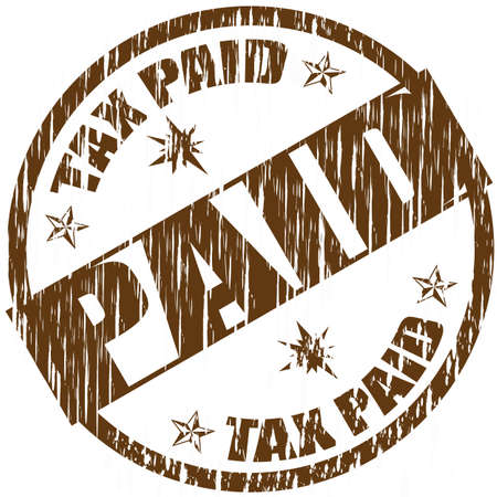 Stamp with text tax paid inside, vector illustrationのイラスト素材