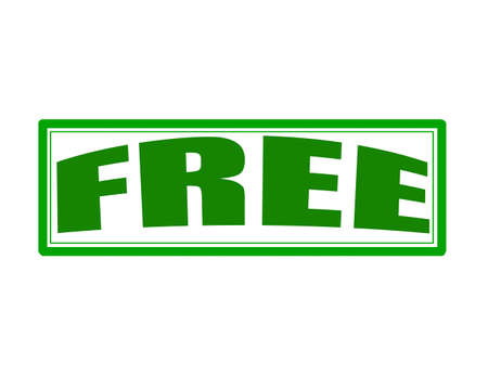 Stamp with wird free inside, vector illustrationのイラスト素材