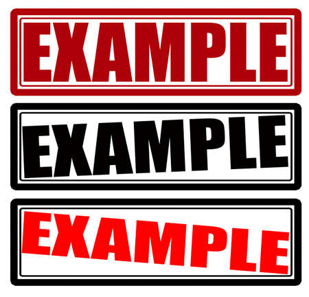 Stamp with word example inside, vector illustrationのイラスト素材