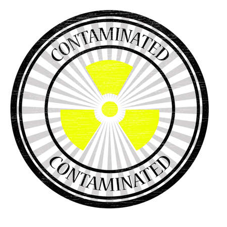 Stamp with word contaminated inside illustrationのイラスト素材