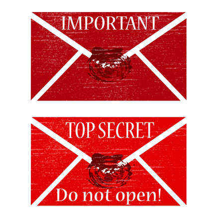 Red envelope with seal inside illustrationのイラスト素材