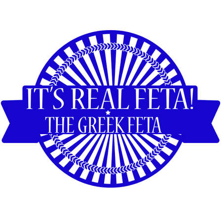 Stamp with text the Greek feta inside, vector illustrationのイラスト素材