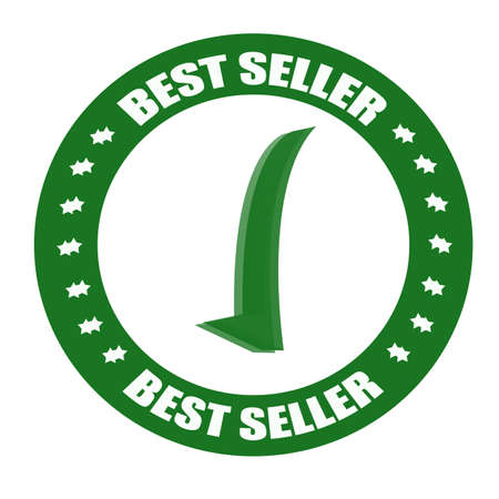 Stamp with text best seller inside, vector illustrationのイラスト素材