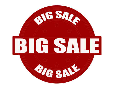 Stamp with text big sale inside, vector illustrationのイラスト素材
