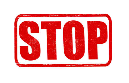 Stamp with word stop inside, vector illustrationのイラスト素材