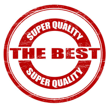 Stamp with text the best inside, vector illustrationのイラスト素材