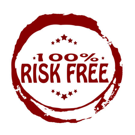 Stamp with text risk free inside, vector illustrationのイラスト素材