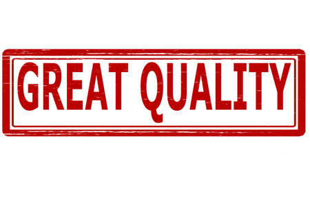 Stamp with text great quality inside, vector illustration Stamp with text great quality inside, vector illustration