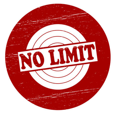 Stamp with text no limit inside, vector illustrationのイラスト素材