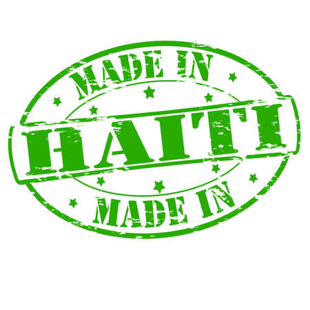 Rubber stamp with text made in Haiti inside, vector illustrationのイラスト素材