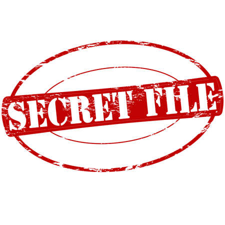 Rubber stamp with text secret file inside, vector illustrationのイラスト素材