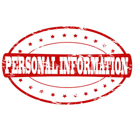 Rubber stamp with text personal information inside, vector illustrationのイラスト素材