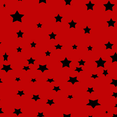 Black stars on red backgroundのイラスト素材