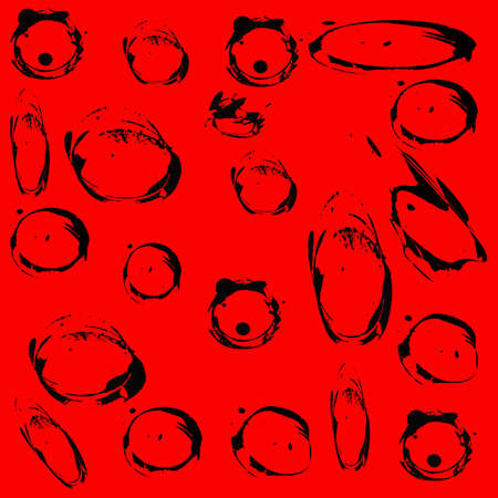 Different forms on red backgroundのイラスト素材