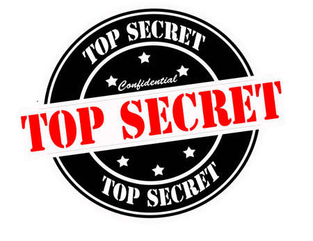 Stamp with text top secret inside, vector illustrationのイラスト素材