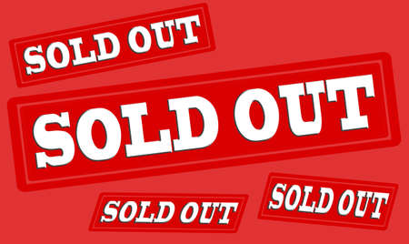 Stamp with text sold out inside, vector illustrationのイラスト素材