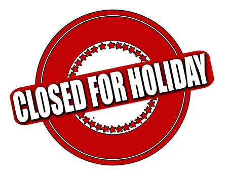 Rubber stamp with text close for holiday inside, vector illustrationのイラスト素材