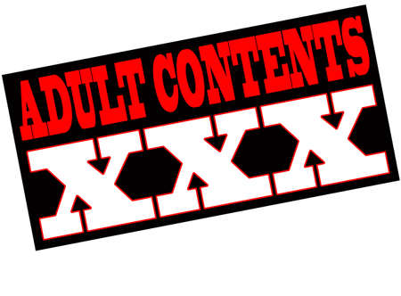 Rubber stamp with text adult content inside, vector illustrationのイラスト素材