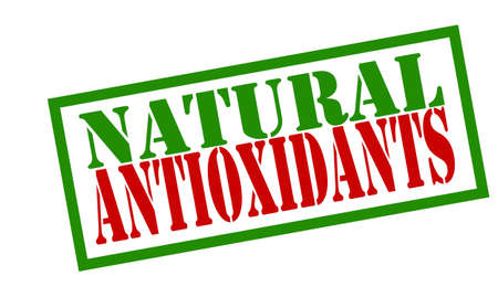 Rubber stamp with text natural antioxidants inside, vector illustrationのイラスト素材