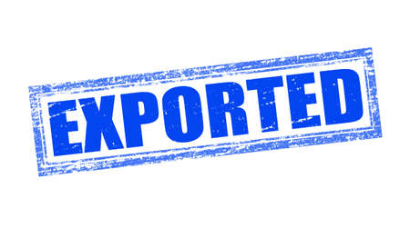 Stamp with word exported inside, vector illustrationのイラスト素材
