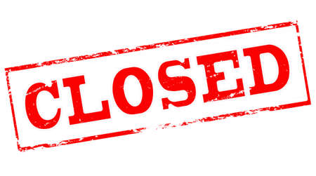 Stamp with word closed inside, vector illustrationのイラスト素材