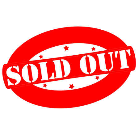 Stamp with text sold out inside, vector illustrationのイラスト素材