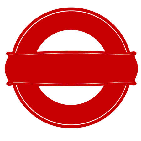 Red round stampのイラスト素材