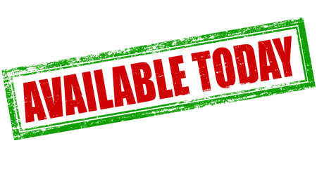 Stamp with text available today inside, vector illustrationのイラスト素材