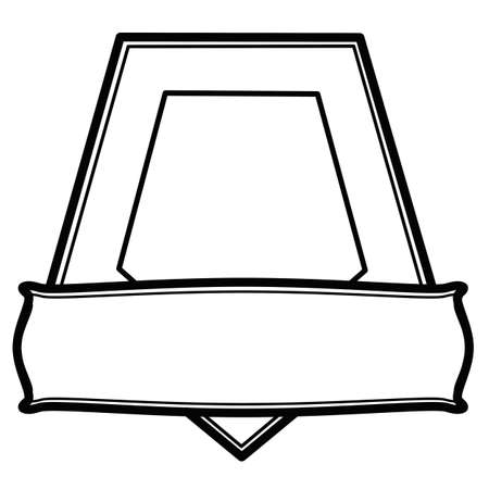 Pentagonal stamp with rectangularのイラスト素材