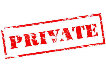 Stamp with word private inside, vector illustrationのイラスト素材