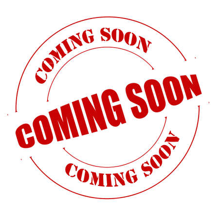 Stamp with text coming soon inside, vector illustrationのイラスト素材