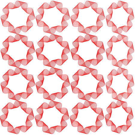 Background with red floral inside, vector illustration