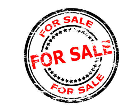 Stamp with text for sale inside, vector illustrationのイラスト素材