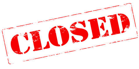 Rubber stamp with word closed inside, vector illustrationのイラスト素材