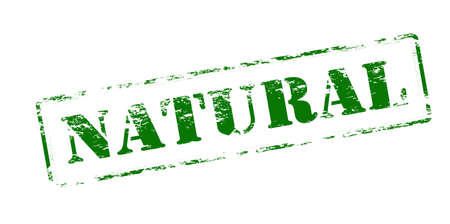 Rubber stamp with word natural inside, vector illustrationのイラスト素材