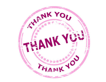 Rubber stamp with text thank you inside, vector illustrationのイラスト素材