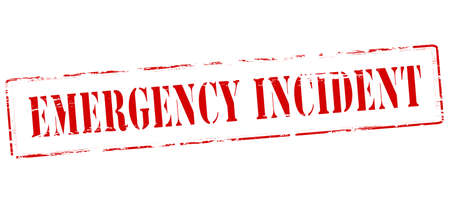 Rubber stamp with text emergency incident inside, vector illustrationのイラスト素材