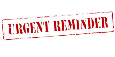 Rubber stamp with text urgent reminder inside illustrationのイラスト素材