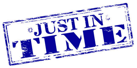 Rubber stamp with text just in time insideのイラスト素材