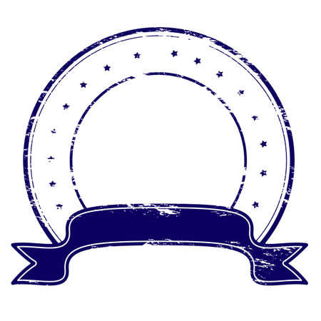 Rubber round stamp with no text insideのイラスト素材