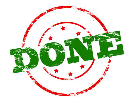 Rubber stamp with word done inside, vector illustrationのイラスト素材