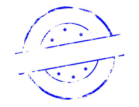 Rubber round stamp with no text inside, vector illustrationのイラスト素材