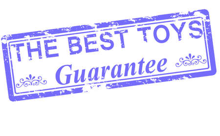 Rubber stamp with text the best toys inside, vector illustrationのイラスト素材