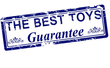 Rubber stamp with text the best toys inside, vector illustrationのイラスト素材