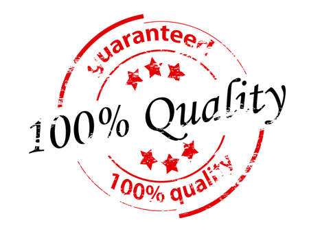 Rubber stamp with text guaranteed quality inside, vector illustrationのイラスト素材